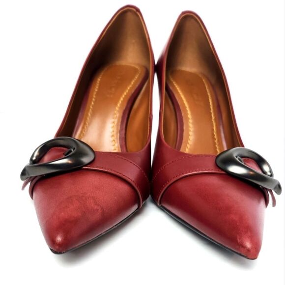 Coach Varick Pump Womens Merlot Size 7B - Picture 5 of 12